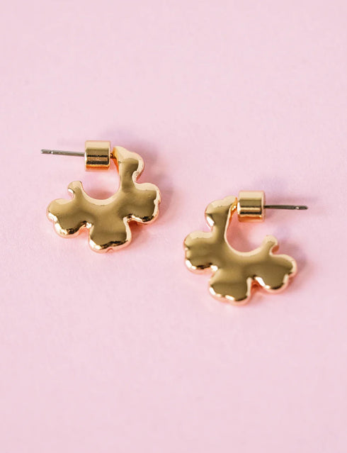 Floral Mini Hoop Earrings