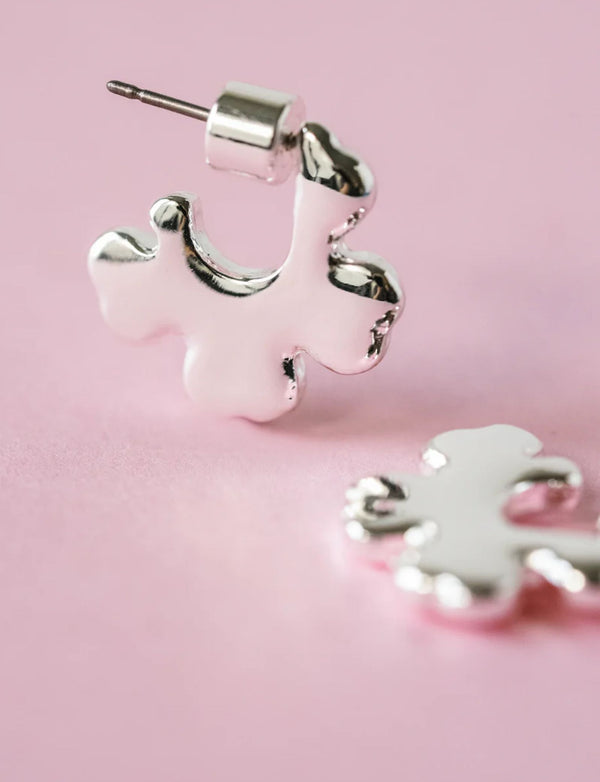 Floral Mini Hoop Earrings